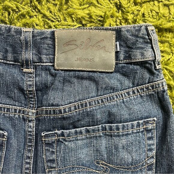 Y2K SILVER JEANS MINI SKIRT - Picture 4 of 12